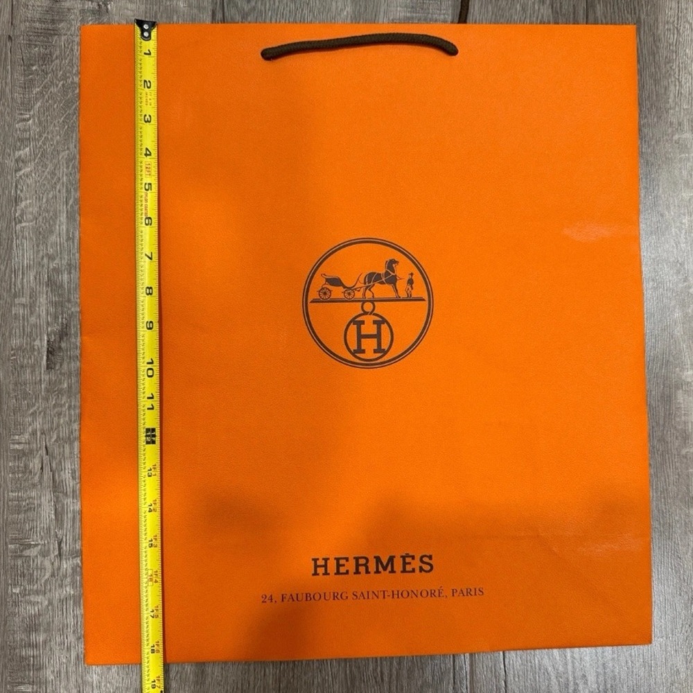 HERMES Authentic Empty Shopping Bag 18.5 X 16.5 X 6.5